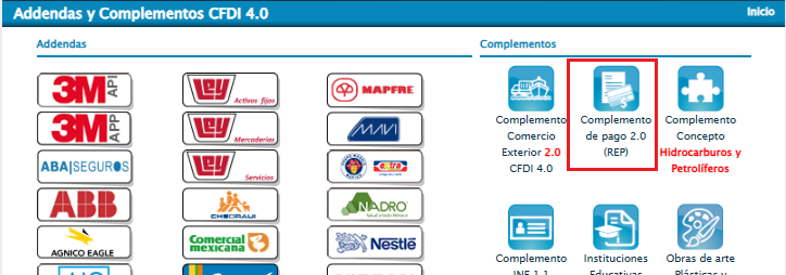 Ícono Complemento de pago