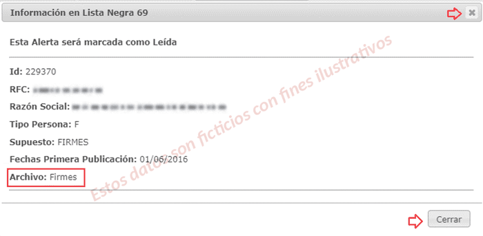 Detalle lista 69